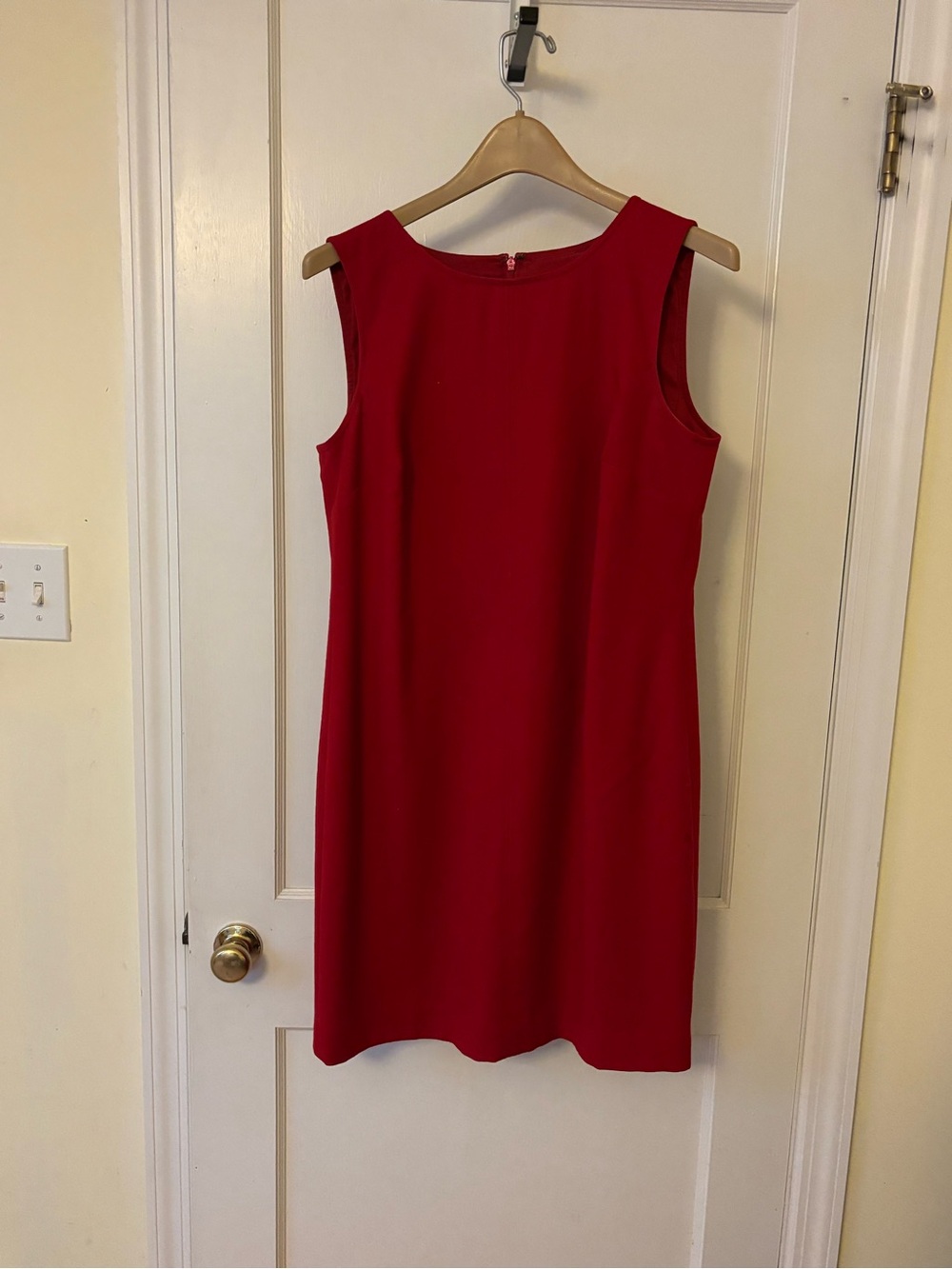 Talbots Red Sleeveless Shift Dress